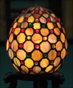LAMPA WITRAŻOWA TIFFANY 28CM JAJO - zdjęcie 3 LAMPA WITRAŻOWA TIFFANY 28CM JAJO - zdjęcie 3