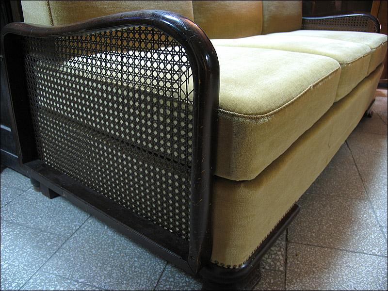 SOFA + 2 FOTELE Z RATANEM - 3