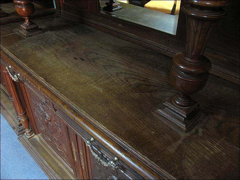 KREDENS EKLEKTYCZNY Z MOTYWEM ŁOWIECKIM (u) - 7