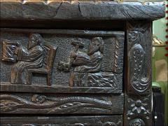 XVII- TO WIECZNA KOMODA ZE SCENAMI BIBLIJNYMI. 300-400 LAT - zdjęcie 9
