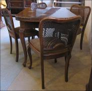 STÓŁ + 4 KRZESŁA CHIPPENDALE (u) - zdjęcie 1