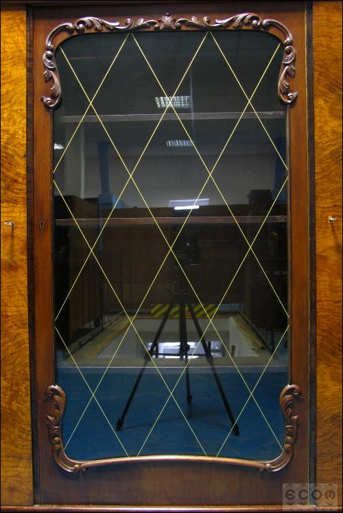 DĘBOWA BIBLIOTEKA Z PIĘKNIE ZDOBIONĄ SZYBĄ - PO RENOWACJI (m) - 3