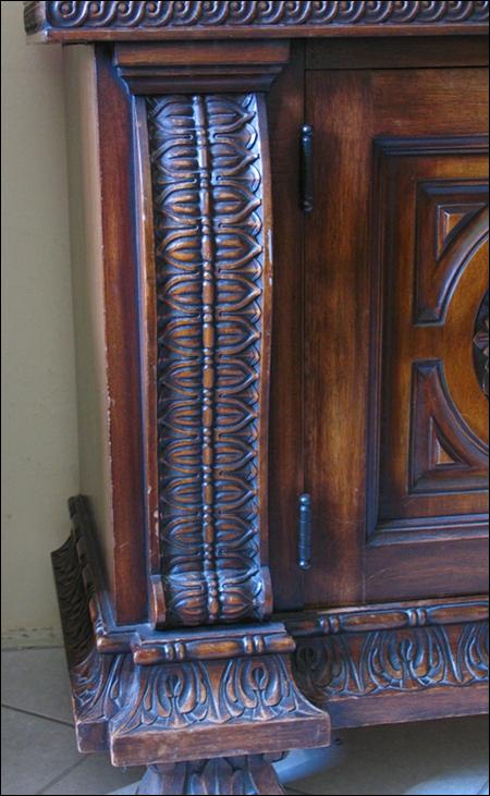 PIĘKNA NEORENESANSOWA BIBLIOTECZKA - ORZECH - 8