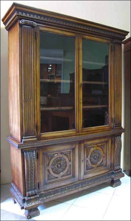 PIĘKNA NEORENESANSOWA BIBLIOTECZKA - ORZECH - 10