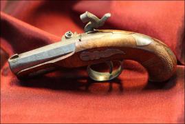PISTOLET SKAŁKOWY - REPLIKA DERINGER'A - zdjęcie 2