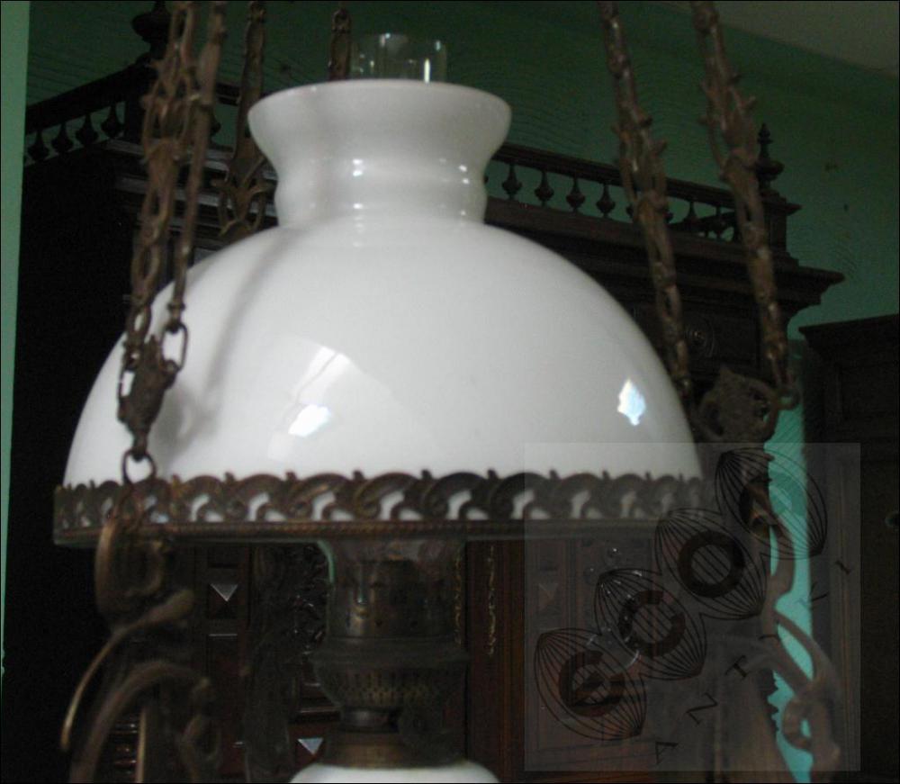 WISZĄCA LAMPA NAFTOWA Z OKRESU MIĘDZYWOJENNEGO (k) - 3