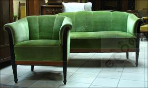 KOMPLET WYPOCZYNKOWY SOFA + FOTEL - SECESJA - zdjęcie 1