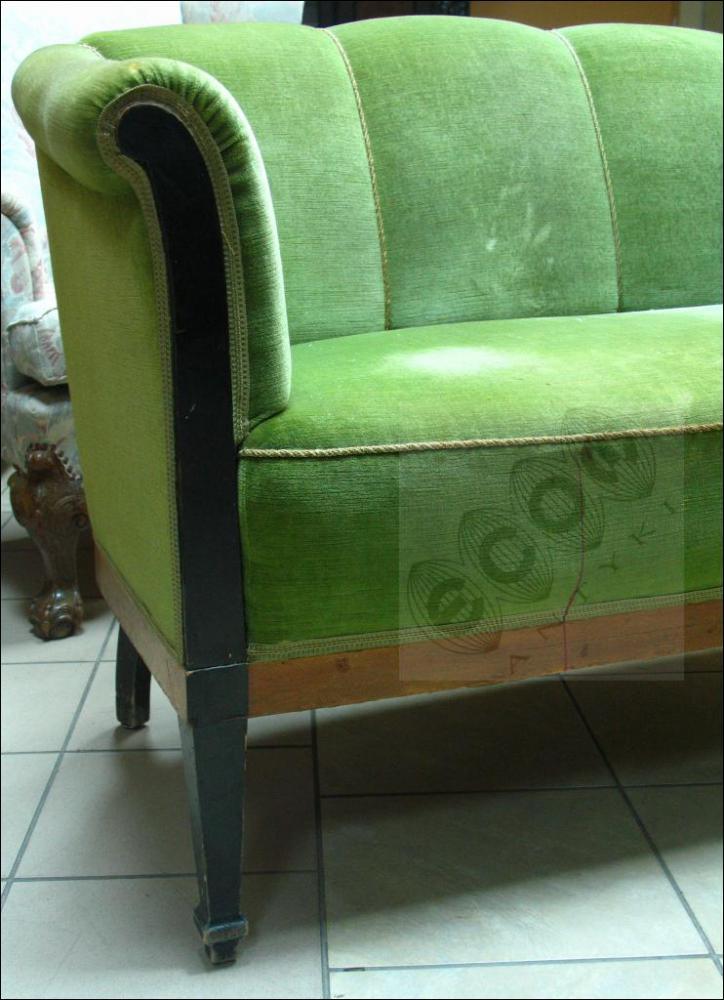 KOMPLET WYPOCZYNKOWY SOFA + FOTEL - SECESJA - 7