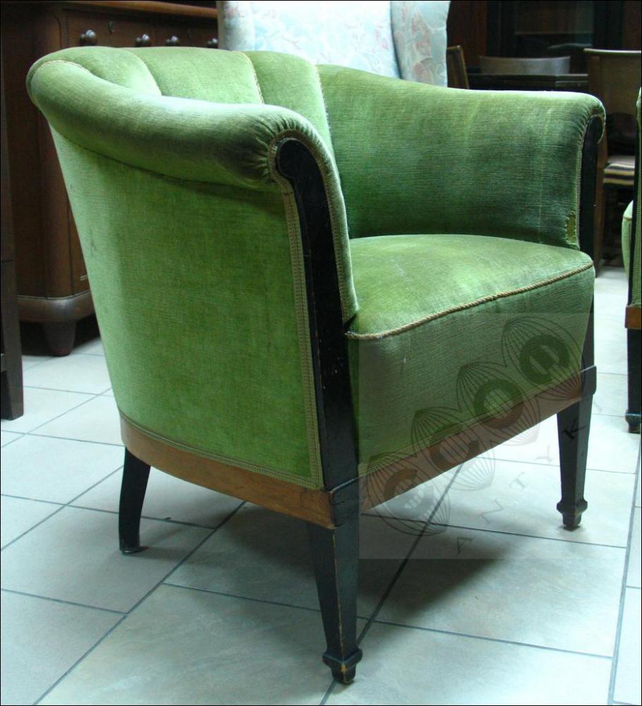 KOMPLET WYPOCZYNKOWY SOFA + FOTEL - SECESJA - 9