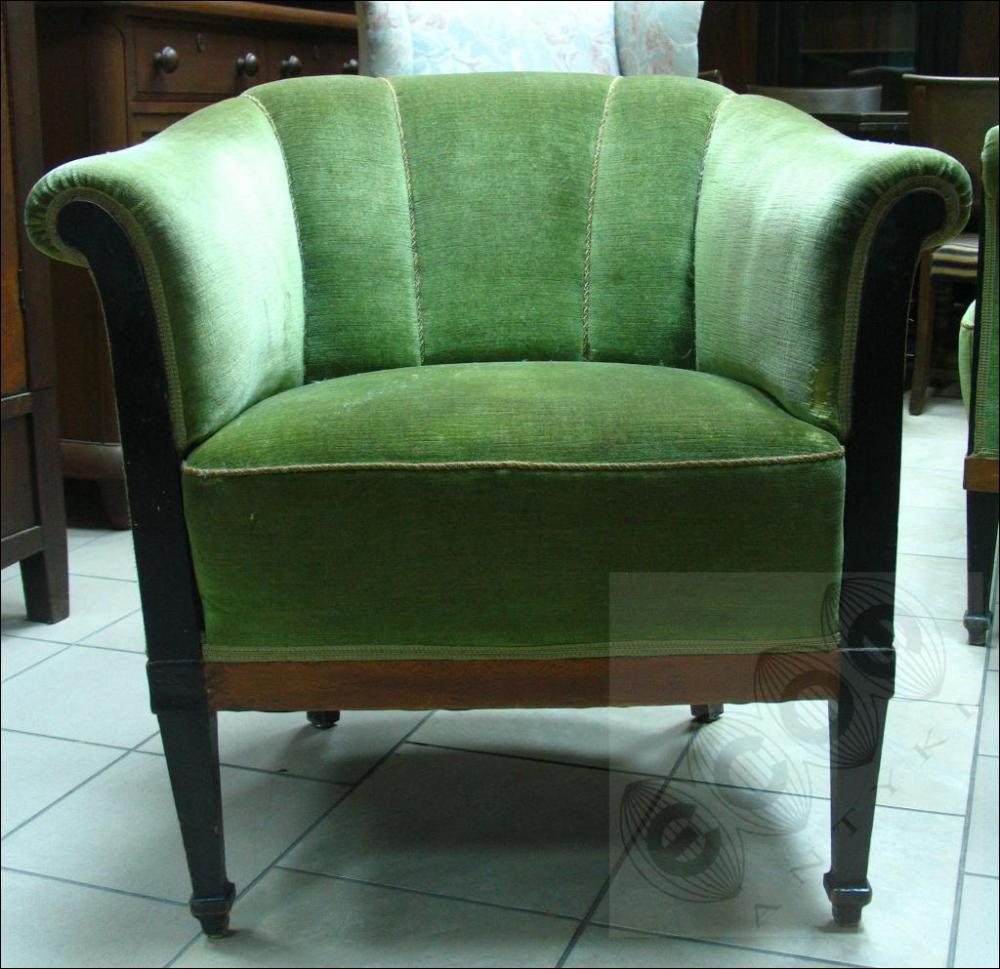 KOMPLET WYPOCZYNKOWY SOFA + FOTEL - SECESJA - 10