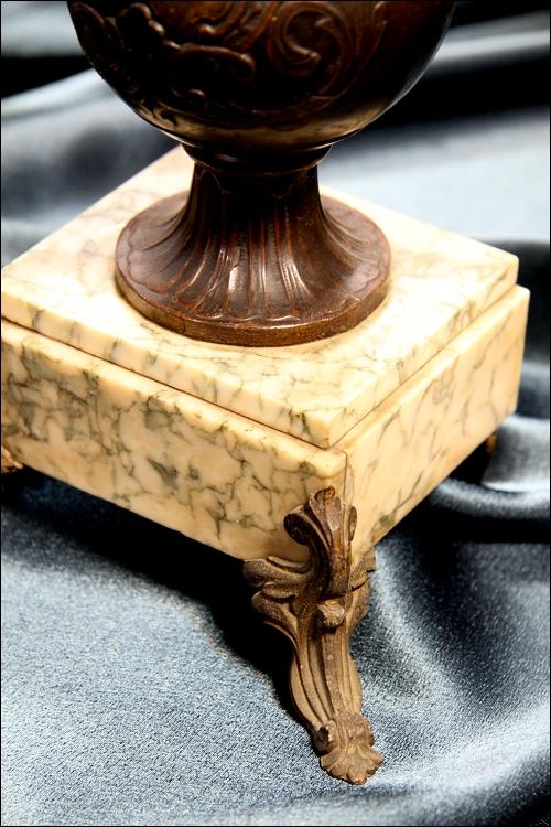 MARMUROWY ZEGAR Z PRZYSTAWKAMI PRZEŁ. XIX I XX w. - 9