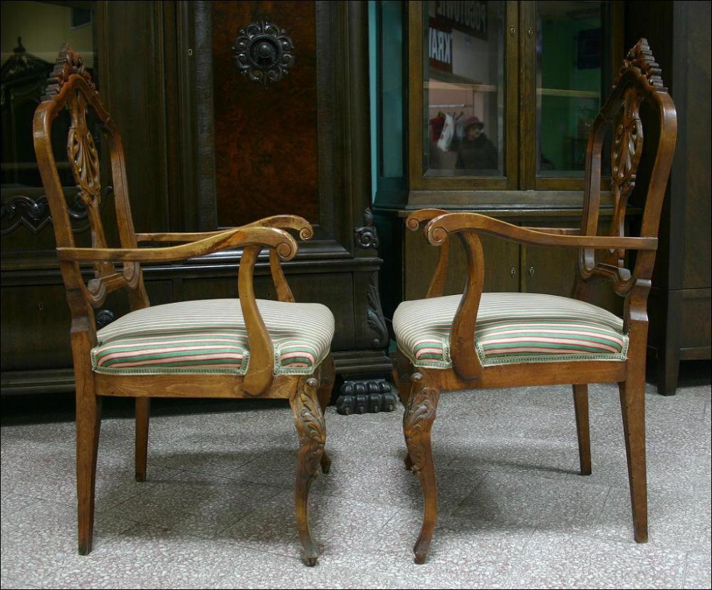 KOMPLET DWÓCH FOTELI / KRZESEŁ Z PODŁOKIETNIKAMI - 1