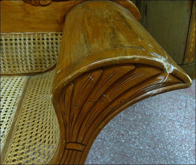 SOFA BIEDERMEIER Z RATANEM - 3
