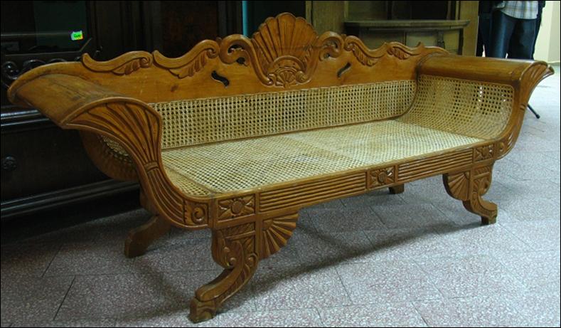 SOFA BIEDERMEIER Z RATANEM - 9