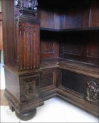 NAROŻNA DĘBOWA BIBLIOTEKA / REGAŁ (k) - zdjęcie 4