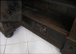 NAROŻNA DĘBOWA BIBLIOTEKA / REGAŁ (k) - zdjęcie 7