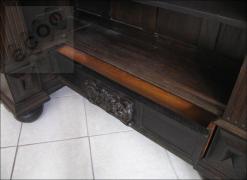 NAROŻNA DĘBOWA BIBLIOTEKA / REGAŁ (k) - zdjęcie 8