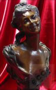 FIGURA Z BRĄZU - POPIERSIE (k) - zdjęcie 5