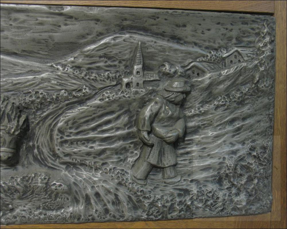 PŁASKORZEŹBA W DREWNIANEJ RAMIE (k) - 1