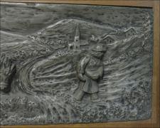 PŁASKORZEŹBA W DREWNIANEJ RAMIE (k) - zdjęcie 2 PŁASKORZEŹBA W DREWNIANEJ RAMIE (k) - zdjęcie 2