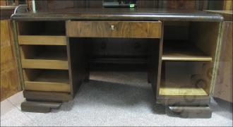 DĘBOWE BIURKO ART DECO PO RENOWACJI - zdjęcie 4 DĘBOWE BIURKO ART DECO PO RENOWACJI - zdjęcie 4