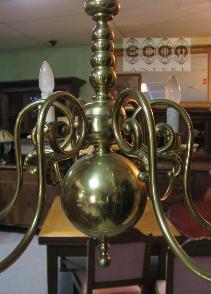 WISZĄCA LAMPA SZEŚCIORAMIENNA Z DWUGŁOWYM ORŁEM - 1