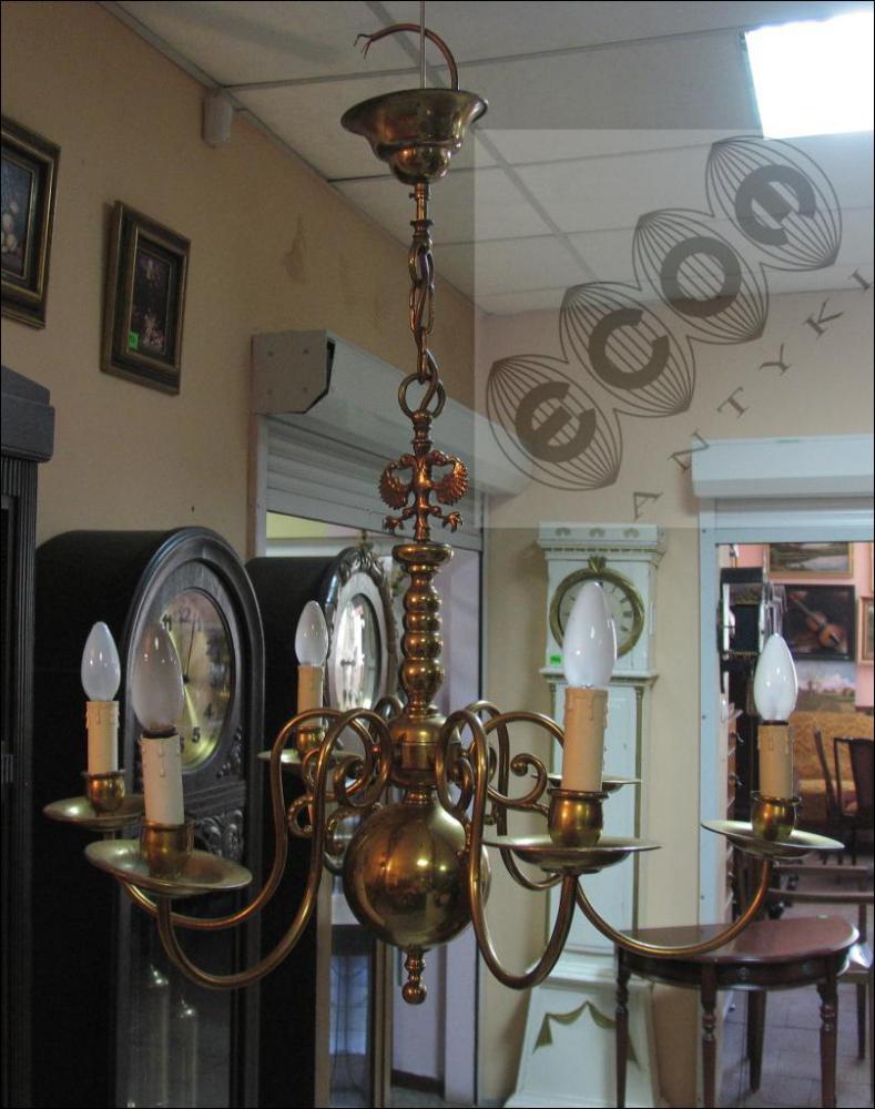 WISZĄCA LAMPA SZEŚCIORAMIENNA Z DWUGŁOWYM ORŁEM - 5