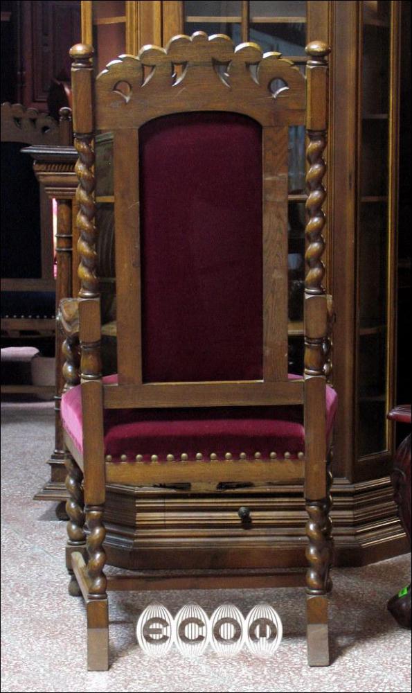 FOTEL DĘBOWY z początku XX wieku - 6