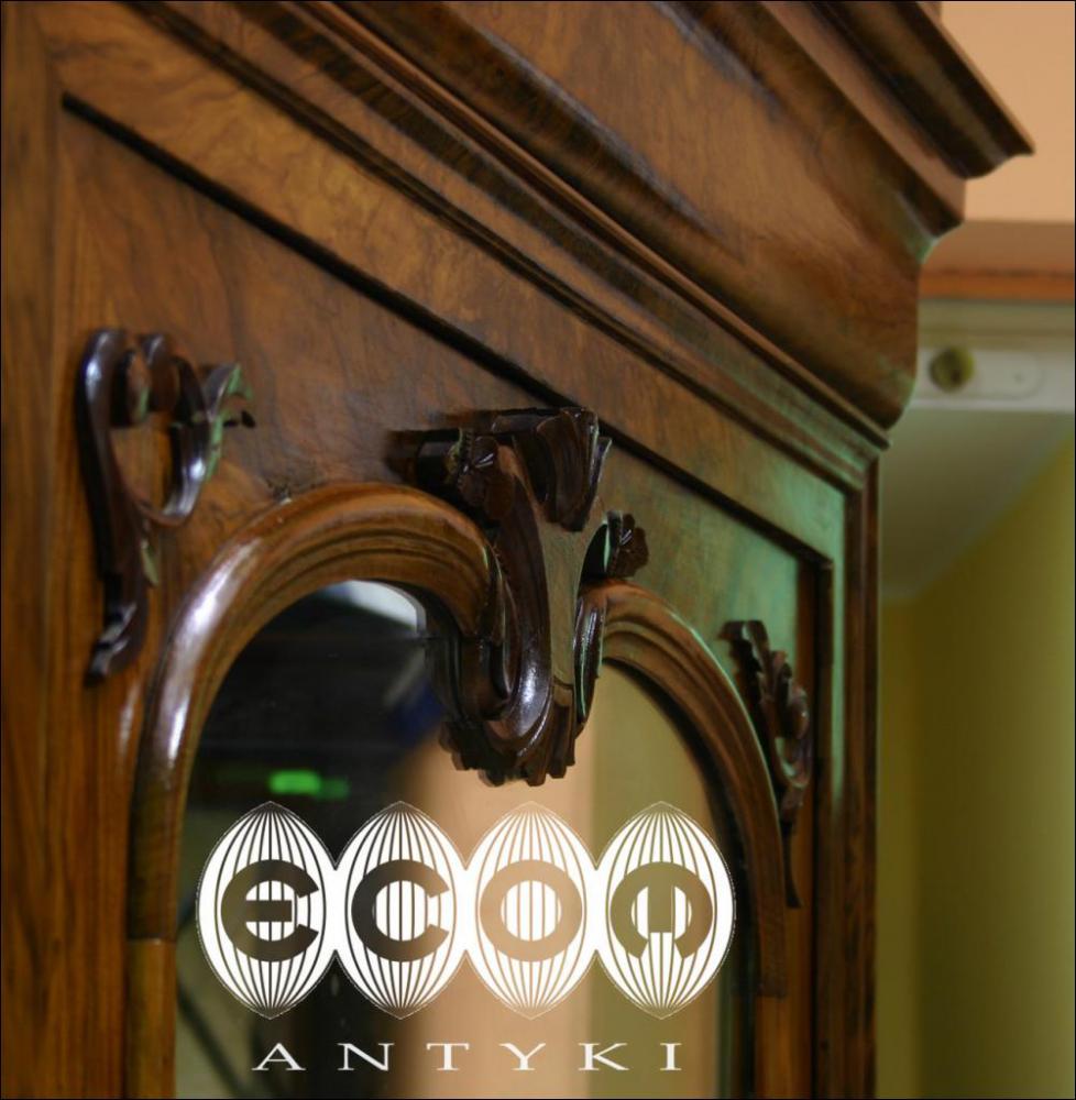 CUDOWNA , ORZECHOWA SZAFA Z POŁOWY XIX W. - 6