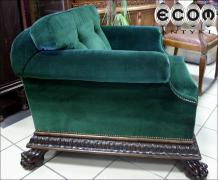 WIELKI ORZECHOWY FOTEL Z XIX WIEKU - zdjęcie 6