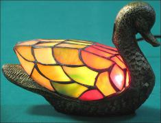 LAMPA WITRAŻOWA TIFFANY - KACZKA - zdjęcie 1