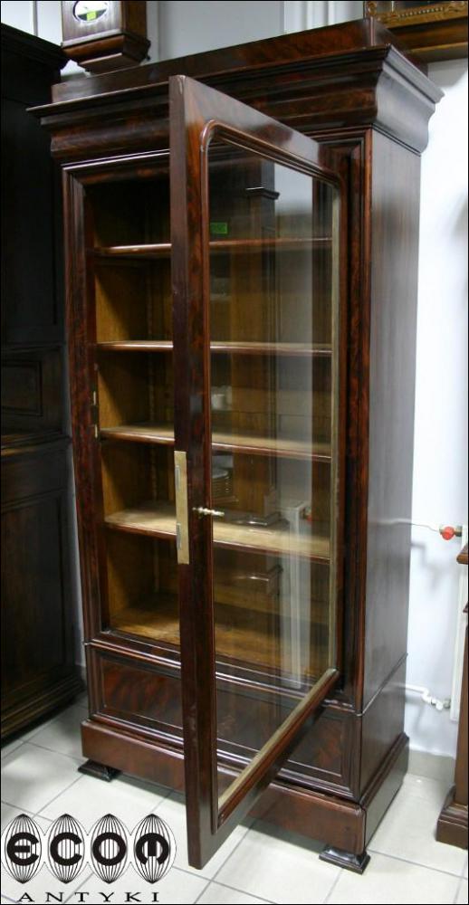 MAHONIOWA WITRYNA, BIBLIOTEKA BIEDERMEIER PO RENOWACJI - 1