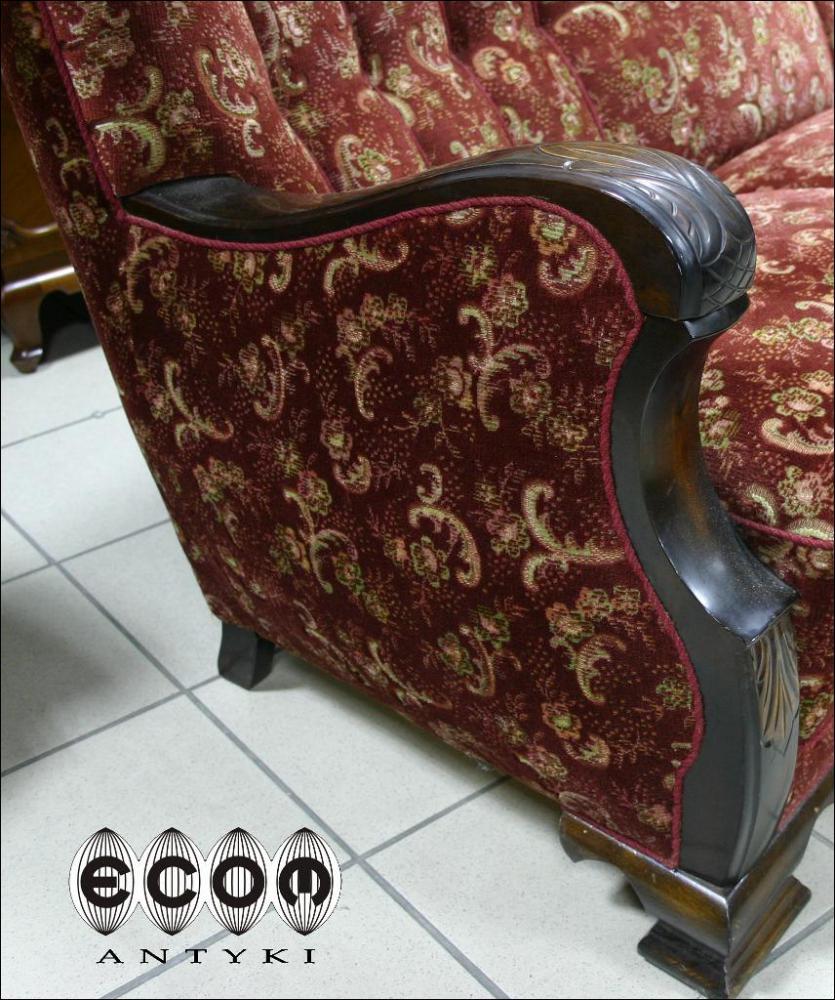 KOMPLET WYPOCZYNKOWY CHIPPENDALE 3 FOTELE + SOFA - 6