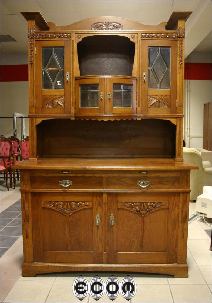 DĘBOWY KREDENS SECESYJNY - 1