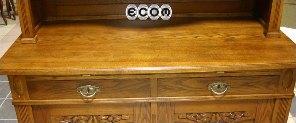 DĘBOWY KREDENS SECESYJNY - 6