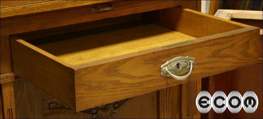 DĘBOWY KREDENS SECESYJNY - 9