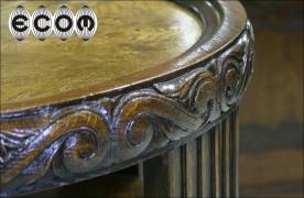 OKRĄGŁY DĘBOWY STOLIK - zdjęcie 4