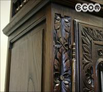 PRZEPIĘKNA DĘBOWA BIBLIOTEKA Z WITRAŻEM - zdjęcie 8