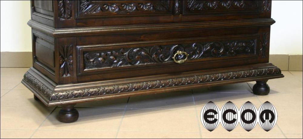 PRZEPIĘKNA DĘBOWA BIBLIOTEKA Z WITRAŻEM - 13
