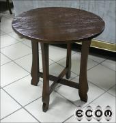 OKRĄGŁY DĘBOWY STOLIK - zdjęcie 1