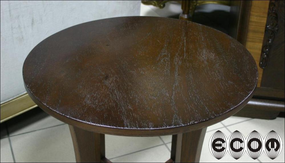 OKRĄGŁY DĘBOWY STOLIK - 1