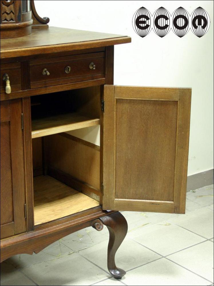 NIEWIELKI DĘBOWY KREDENS CHIPPENDALE - 8