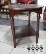 OKRĄGŁY DĘBOWY STOLIK - zdjęcie 2