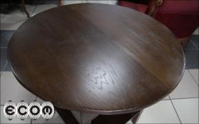 OKRĄGŁY DĘBOWY STOLIK - zdjęcie 5