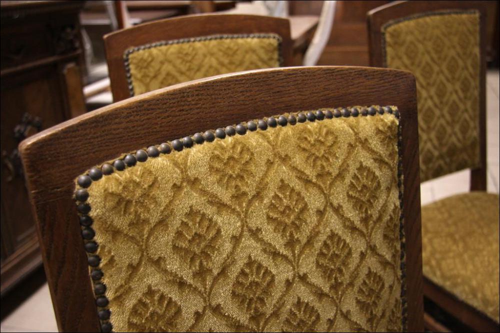 CZTERY DĘBOWE KRZESŁA - 3