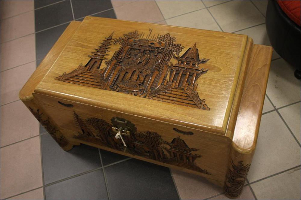 KUFER / SKRZYNIA - ORIENTALNA  DĄB - 2