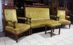 KOMPLET EKLEKTYCZNY / SOFA + 2 FOTELE / - zdjęcie 1