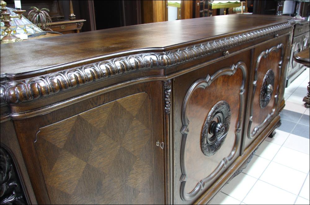 OLBRZYMI DĘBOWY BUFET - 3