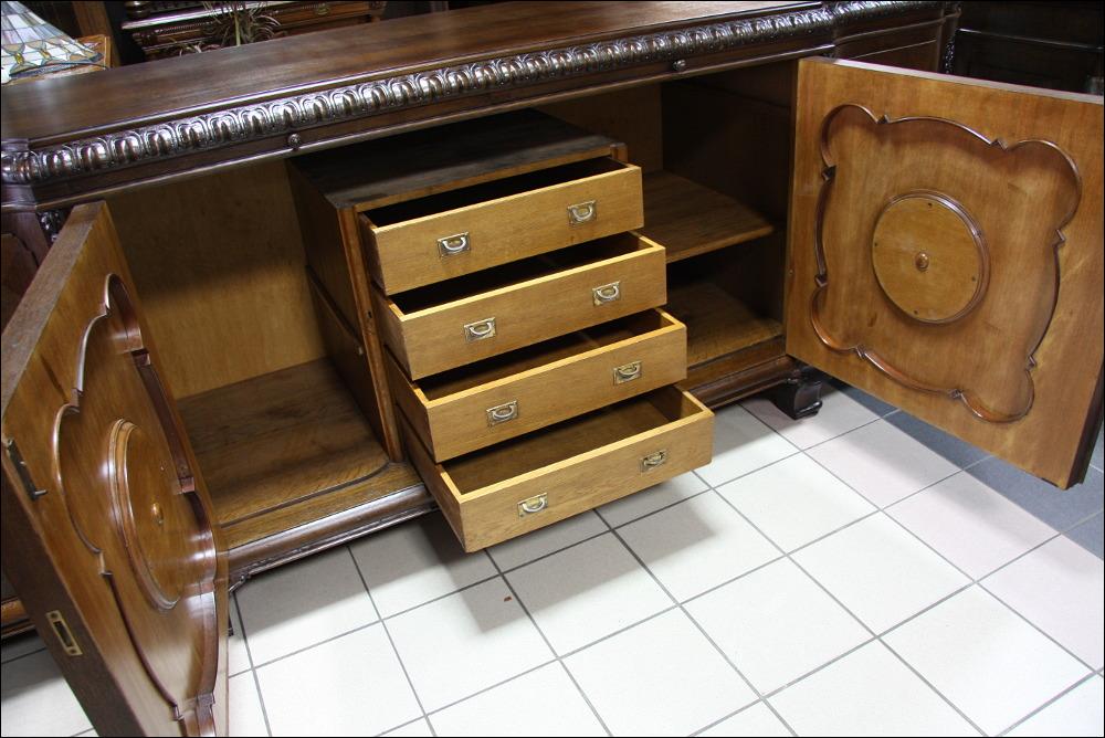 OLBRZYMI DĘBOWY BUFET - 10