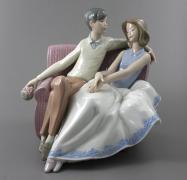 DUŻA FIGURKA - PARA ZAKOCHANYCH / Lladro / - zdjęcie 1